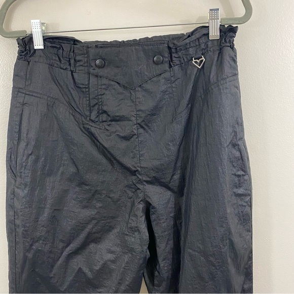 Obermeyer Size 12 Women’s Black Nylon Track Ski Snow Pants Unlined High Rise - Picture 3 of 11